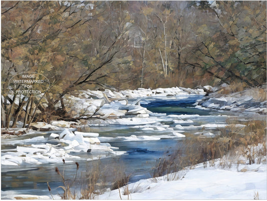 Original Artwork "Cincy Creek" by Doris Wilbur-Artist. Finest Quality Limited Edition Print made with archival materials, nature art country